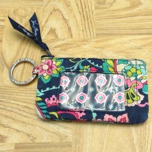 Vera Bradley Petal Paisley  Zip ID/ Wallet/ Case